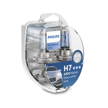 Philips WhiteVision Ultra H7 Car Headlight Bulbs - Pack of Two